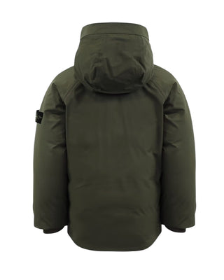 Stone Island Giubbino verde con cappuccio da bambino 791640434