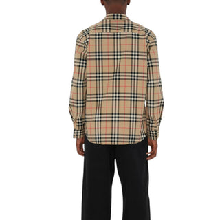 Burberry Camicia In Popeline Con Motivo Vintage Check 8070577