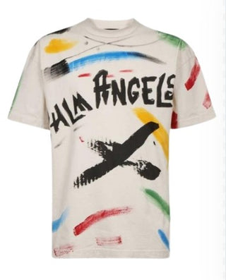 Palm Angels T-shirt girocollo con stampa frontale PMAA072F22JER001