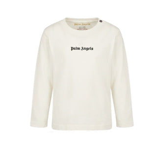 Palm Angels T-shirt Avorio Con Logo F6PANBTH179/412 Per Neonato