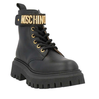 Moschino Anfibio Con Fibbia Logo 76053 In Pelle