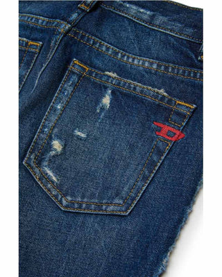 Diesel Jeans in denim blu scuro effetto destroyed J00809-KXBP1