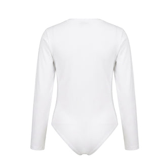MM6 Maison Margiela Body Bianco In Jersey Con Logo M60911-MM06L-M6100 Per Bambina